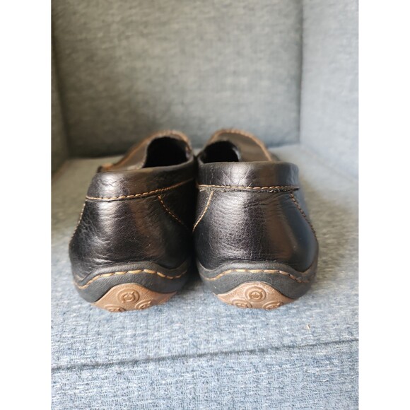 Born Men\'s Black Leather Slip-on Driving Loafers Size 11.5